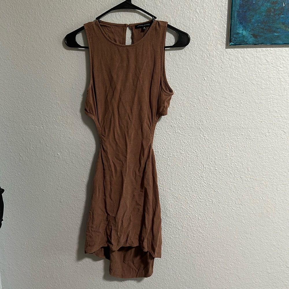 Kendall & Kylie cut out linen dress